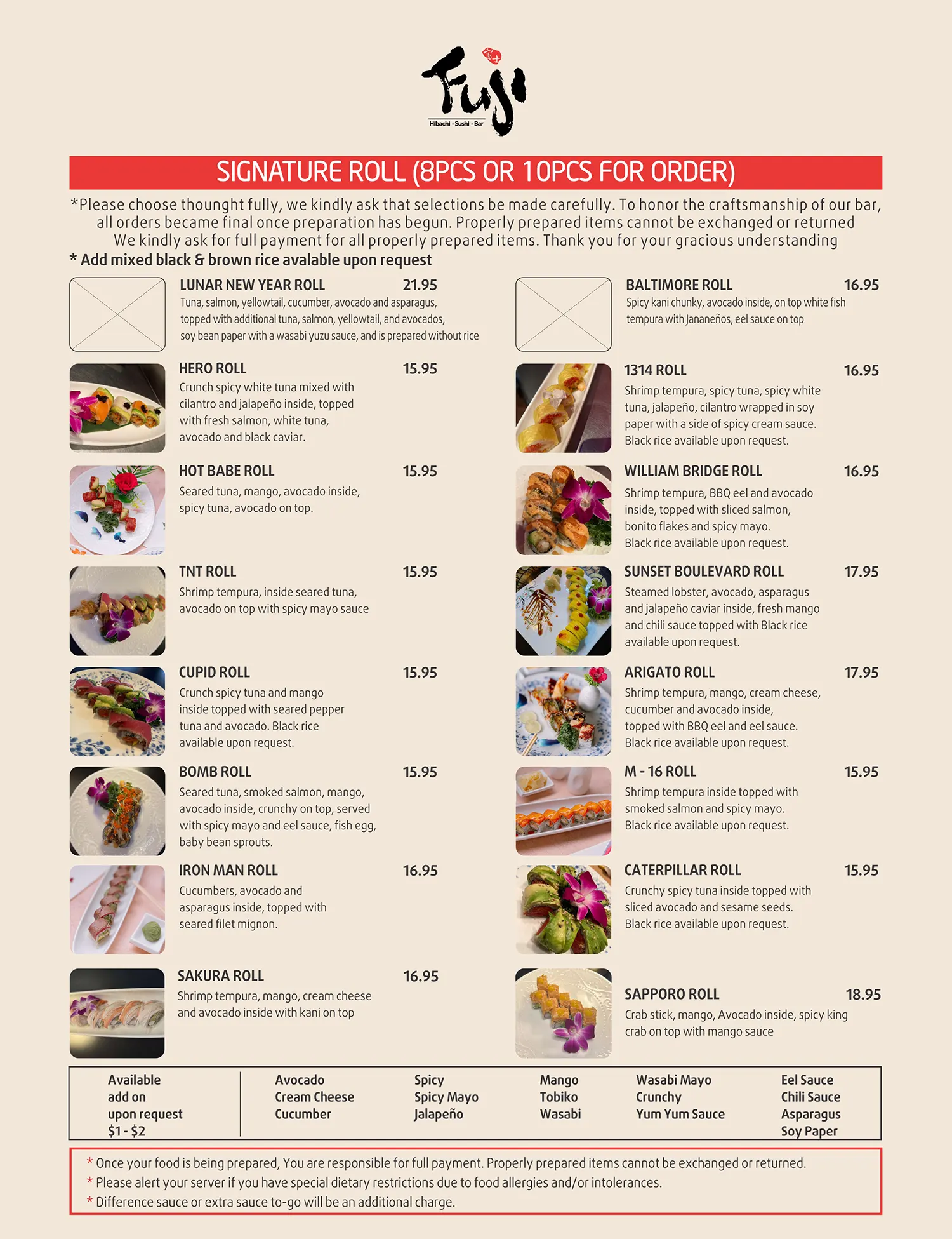 Fuji Hibachi Sushi And Lava Bar