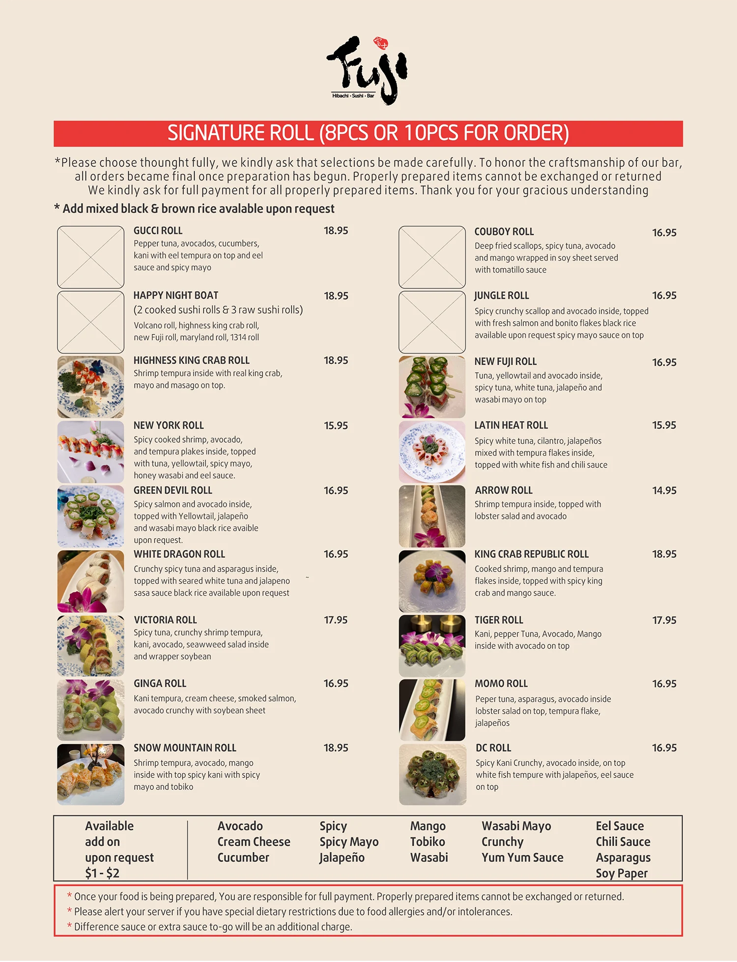 Fuji Hibachi Sushi And Lava Bar