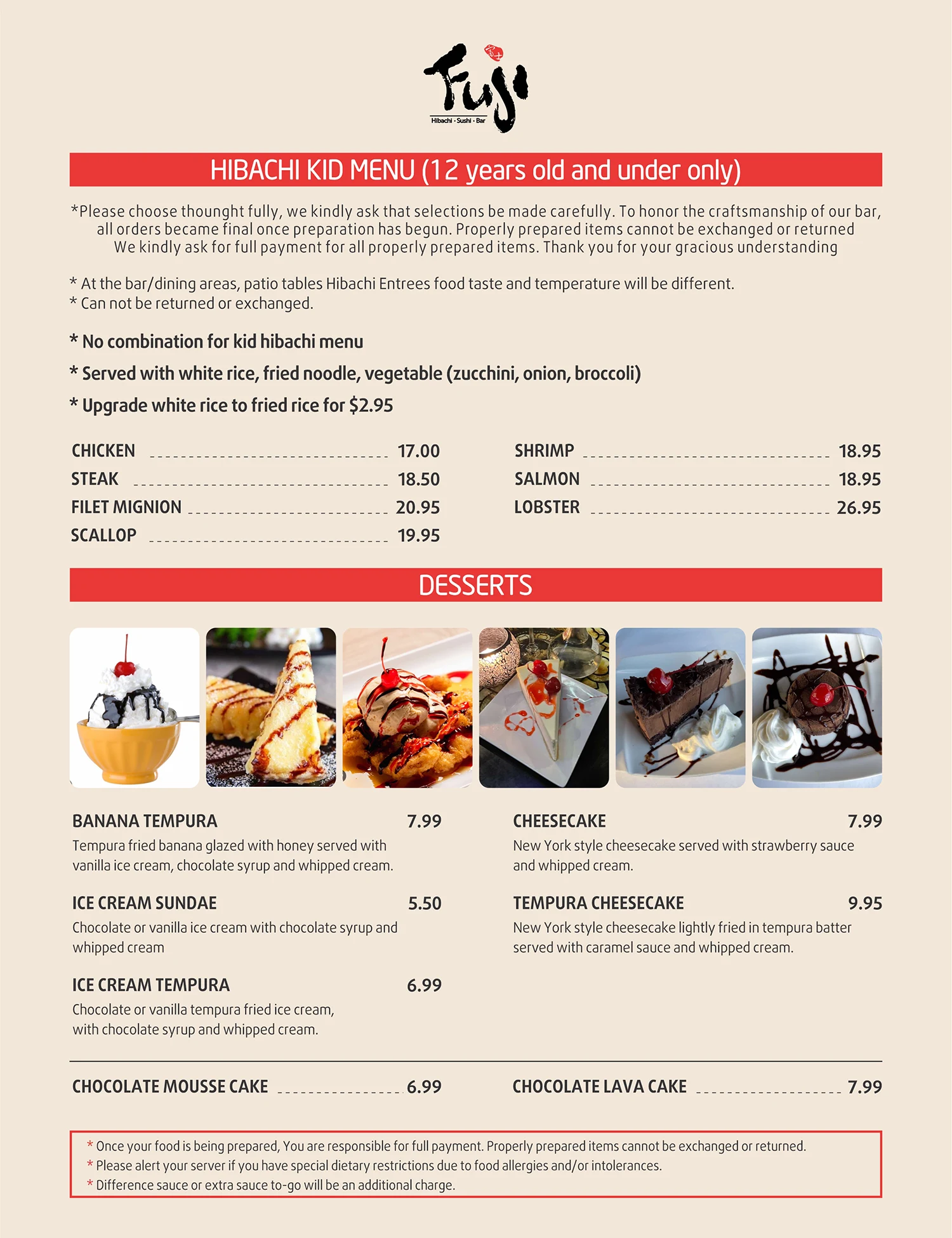 Fuji Hibachi Sushi And Lava Bar